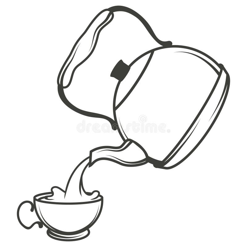 Wektorowa ilustracja herbaciany czajnik, ręka rysujący teapot na białym tle, herbacianego czajnika logo royalty ilustracja Wektorowa ilustracja herbaciany czajnik, ręka rysujący teapot na białym tle, herbacianego czajnika logo royalty ilustracja