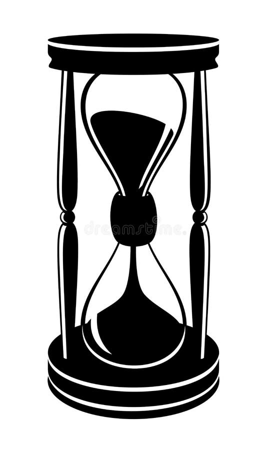 Wektorowa ilustracja odosobniony rocznika hourglass royalty ilustracja