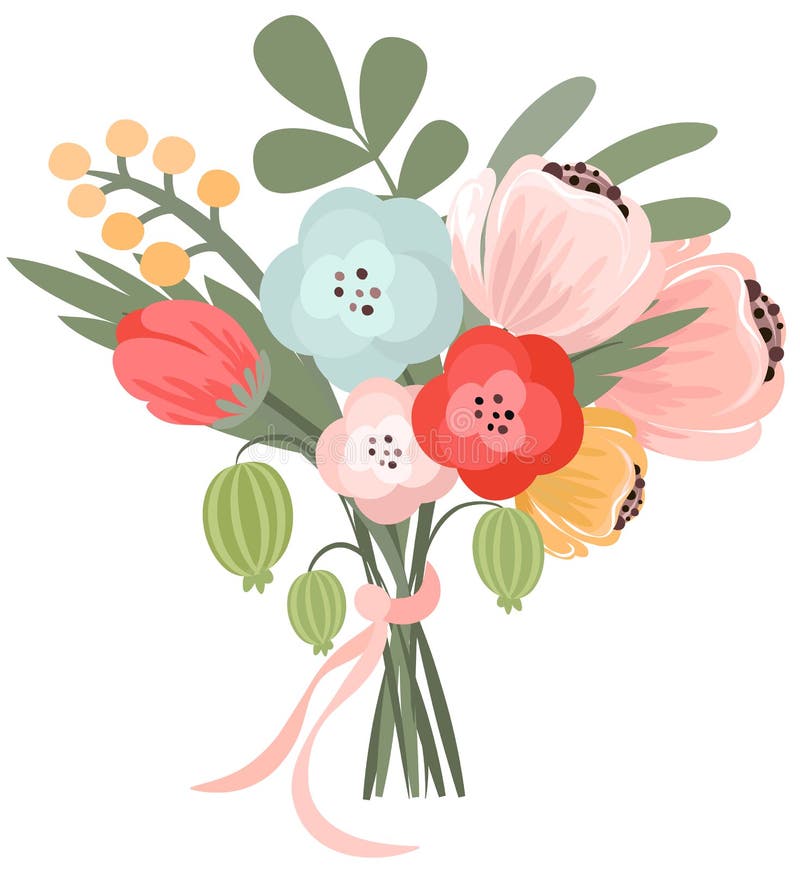 Wektorowa ilustracja piękny bridal bukiet royalty ilustracja Wektorowa ilustracja piękny bridal bukiet royalty ilustracja