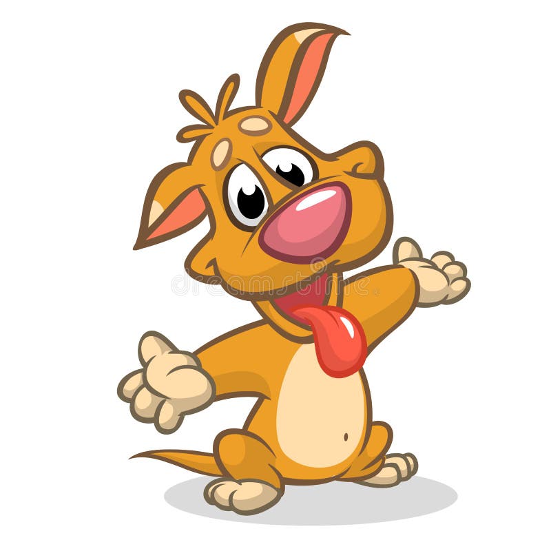 Wektorowa ilustracja podnosi jego śliczny szczeniak ręki rozochocony pies royalty ilustracja Wektorowa ilustracja podnosi jego śliczny szczeniak ręki rozochocony pies royalty ilustracja