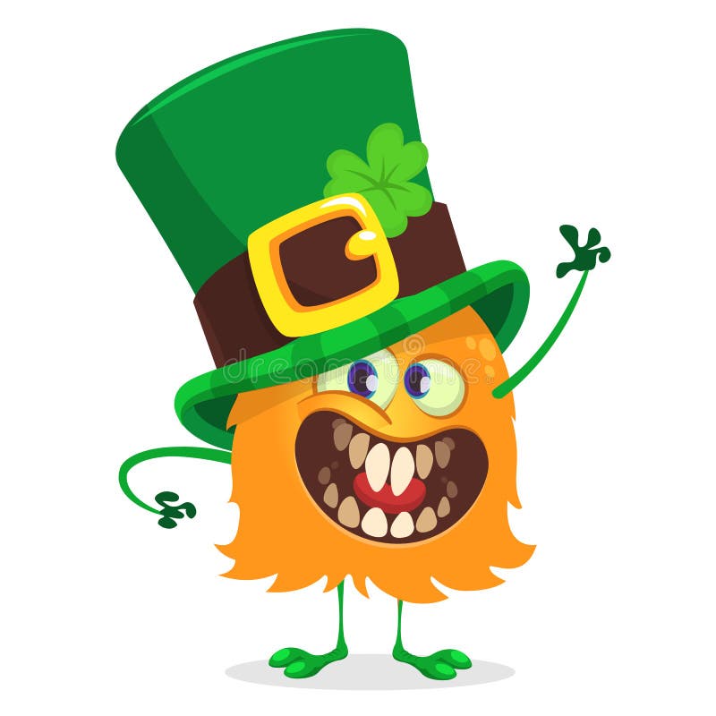 Wektorowa ilustracja St Patrick ` s dnia Leprechaun potwora Szczęśliwy falowanie dla kartka z pozdrowieniami royalty ilustracja Wektorowa ilustracja St Patrick ` s dnia Leprechaun potwora Szczęśliwy falowanie dla kartka z pozdrowieniami royalty ilustracja