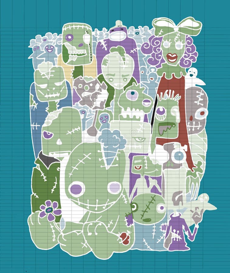 Download Wektorowa Ilustracja Śliczni żywych Trupów Charaktery Ustawiający Wektorowy Illus Ilustracja Wektor - Ilustracja złożonej z abstrakt, kreskówka: 57666883