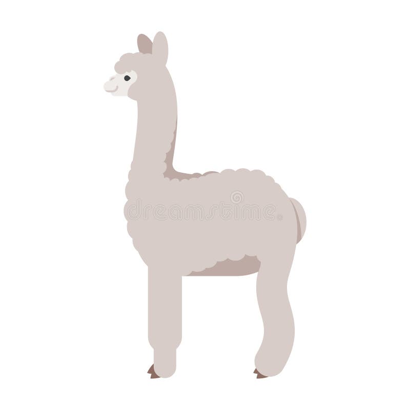 Wektorowa mieszkanie stylu ilustracja lama royalty ilustracja Wektorowa mieszkanie stylu ilustracja lama royalty ilustracja