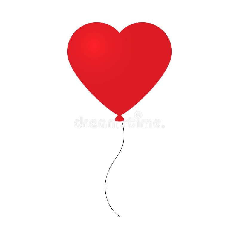 Wektorowa wakacyjna ilustracja latający czerwień balon w formie serce na lekkim tle ilustracja wektor Wektorowa wakacyjna ilustracja latający czerwień balon w formie serce na lekkim tle ilustracja wektor