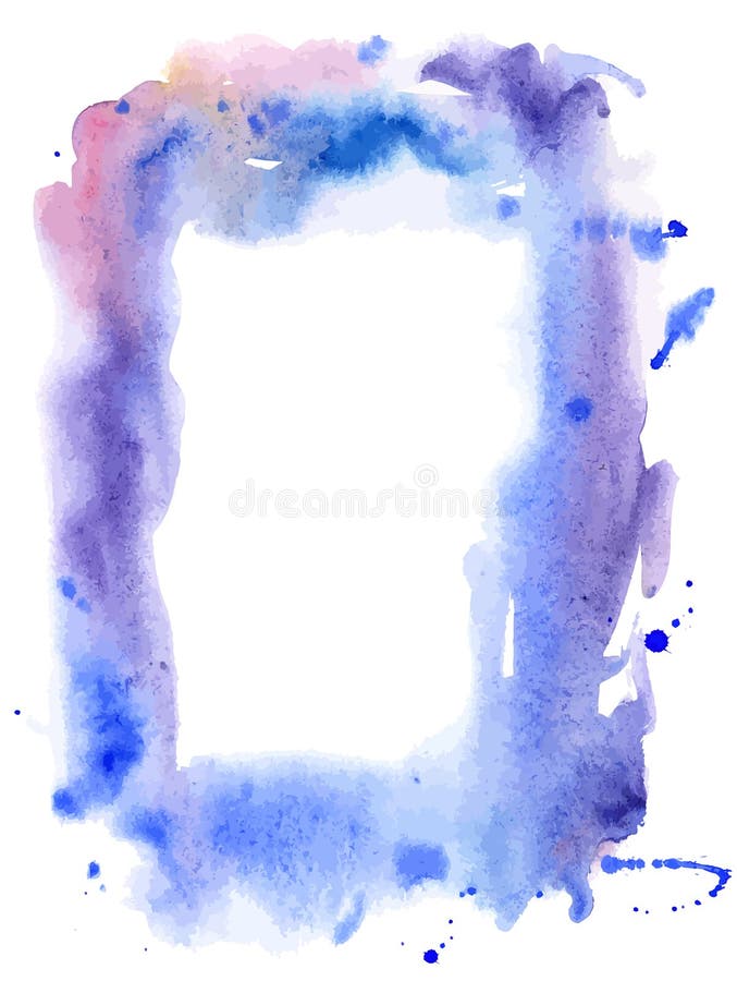 Wektorowa wodnego koloru rama ilustracji Wektorowa wodnego koloru rama ilustracji