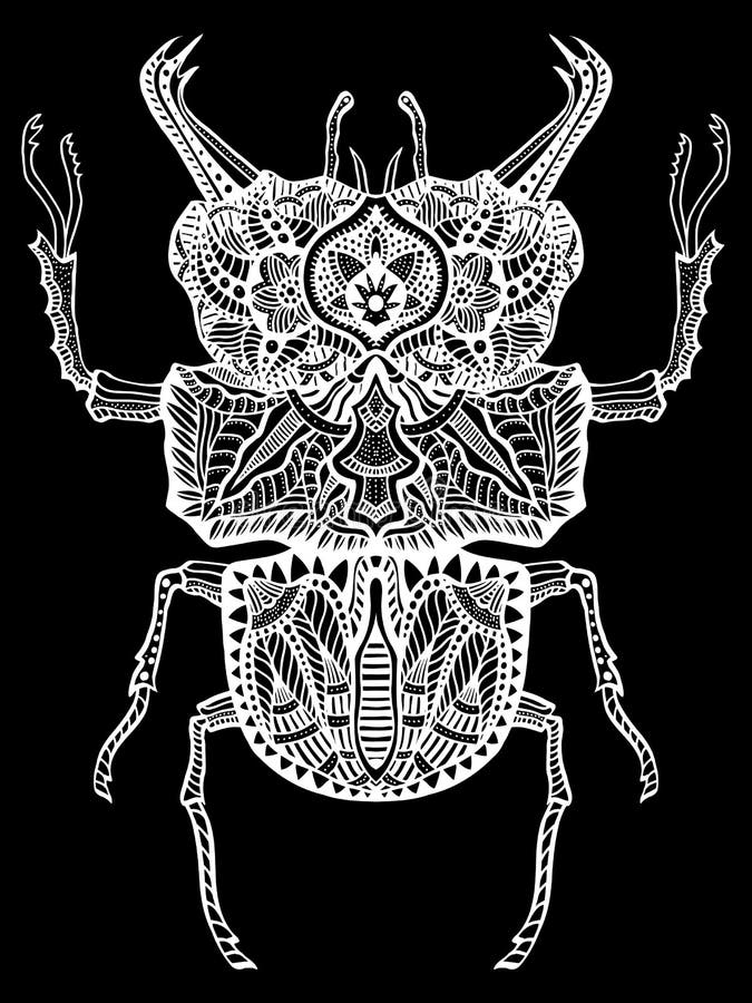 Wektorowa Zentangle pluskwa royalty ilustracja Wektorowa Zentangle pluskwa royalty ilustracja