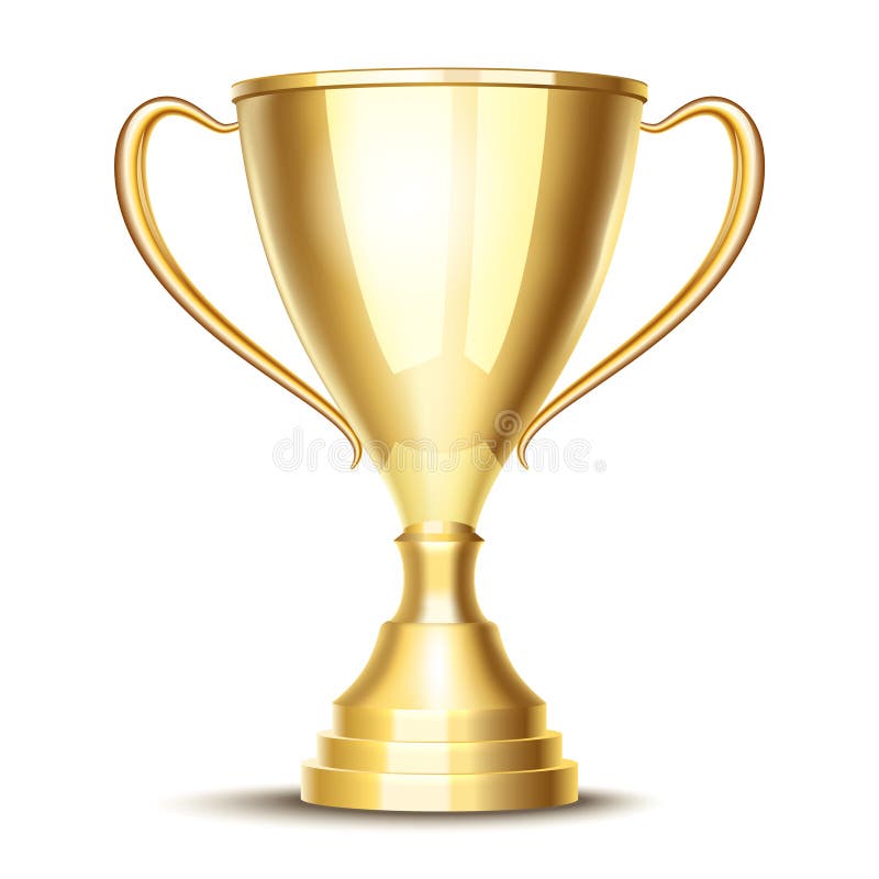 Wektorowa zwycięzcy trofeum filiżanka ilustracji