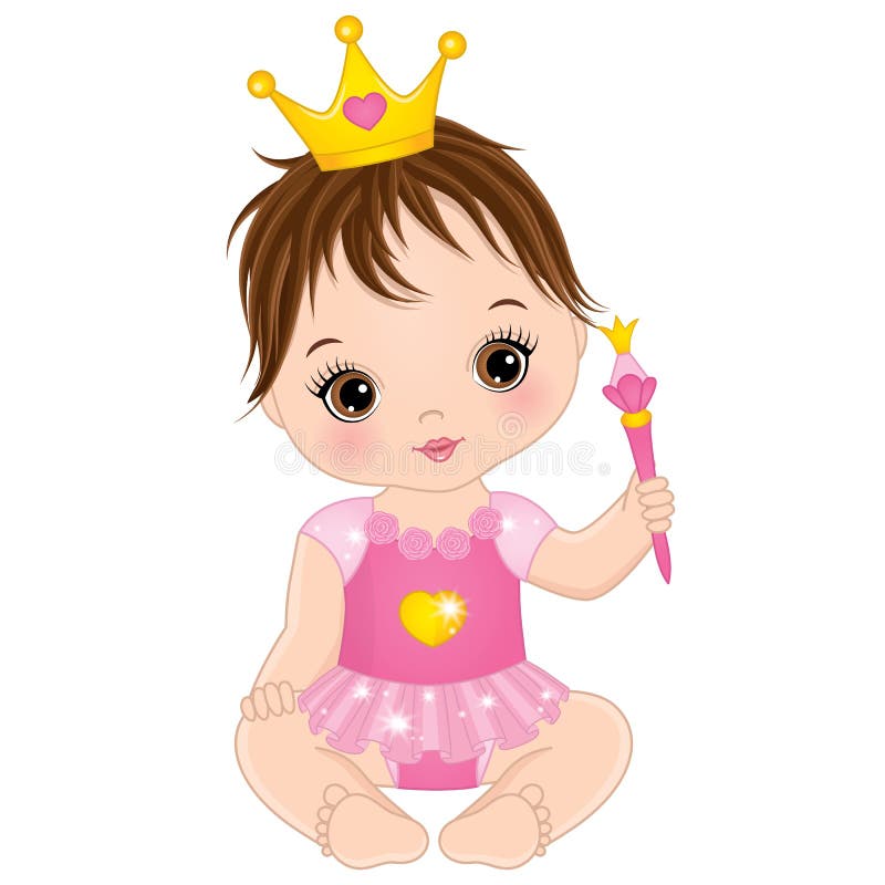 Wektorowa śliczna mała dziewczynka ubierająca jako princess