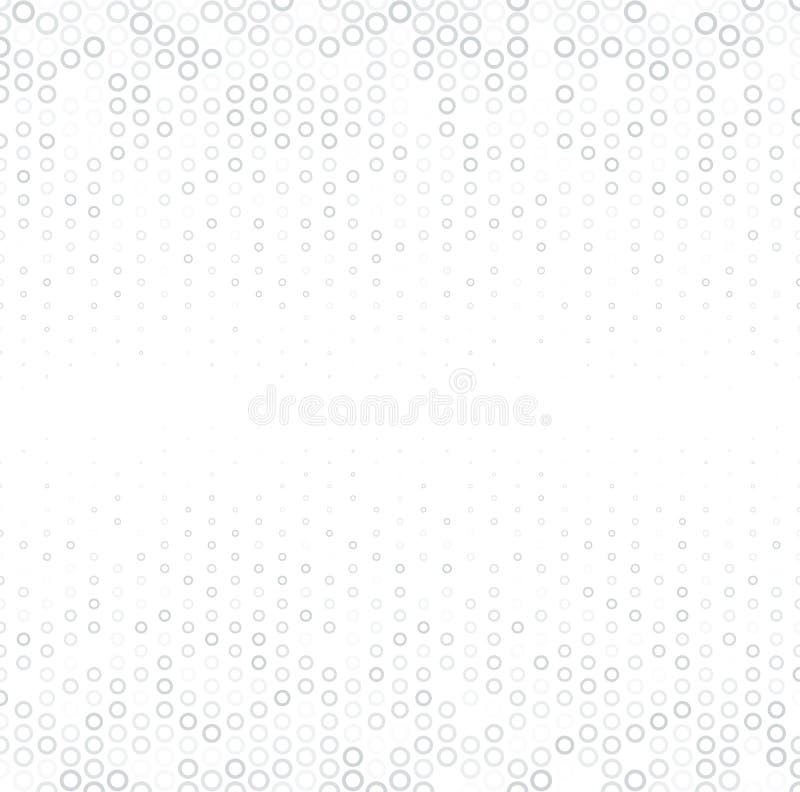 Wektorowego halftone abstrakcjonistyczny tło, popielatego bielu tekstura, gradientowa gradacja Geometryczny mozaika okrąg kształt ilustracja wektor