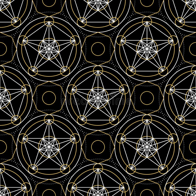 Wektorowej geometrii Bezszwowy wzór ilustracja wektor