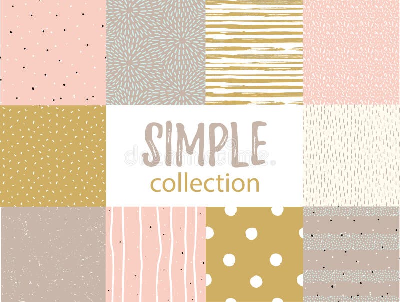 Vector seamless patterns with universal simple textures. Set for fabric, gift wrap and wallpaper. Vector seamless patterns with universal simple textures. Set for fabric, gift wrap and wallpaper.