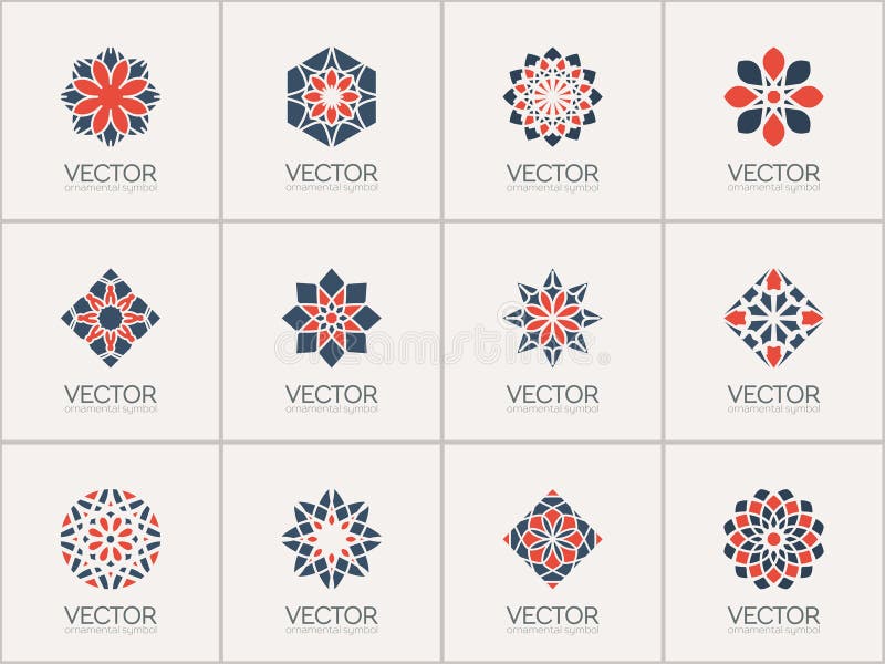 Wektorowi geometryczni symbole ilustracji