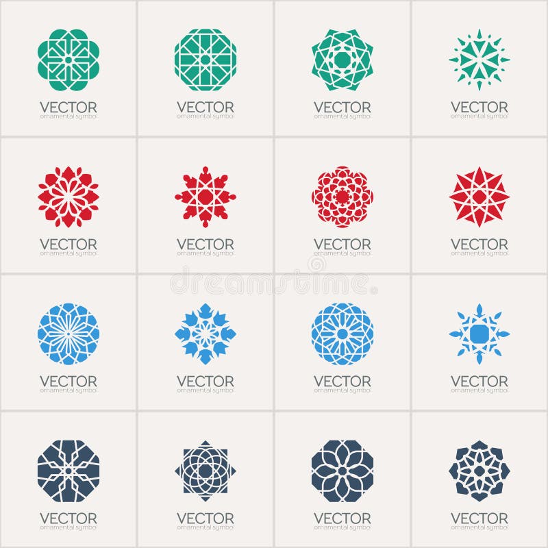 Wektorowi geometryczni symbole ilustracji
