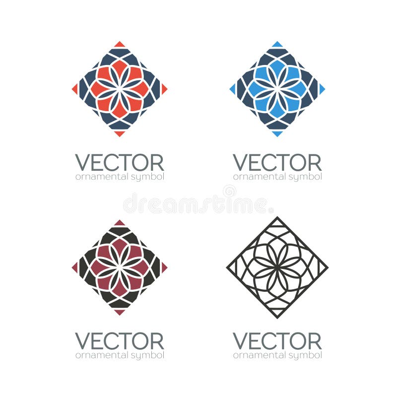 Wektorowi geometryczni symbole royalty ilustracja