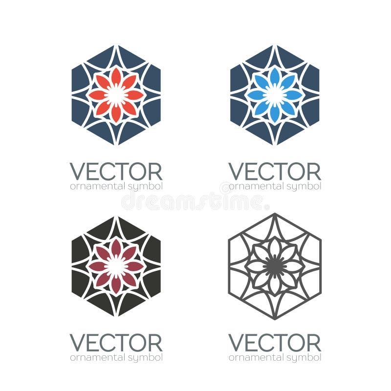 Wektorowi geometryczni symbole ilustracji