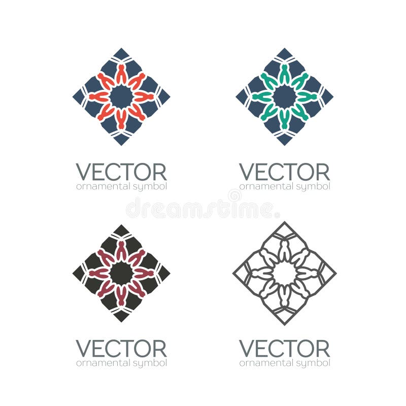 Wektorowi geometryczni symbole royalty ilustracja