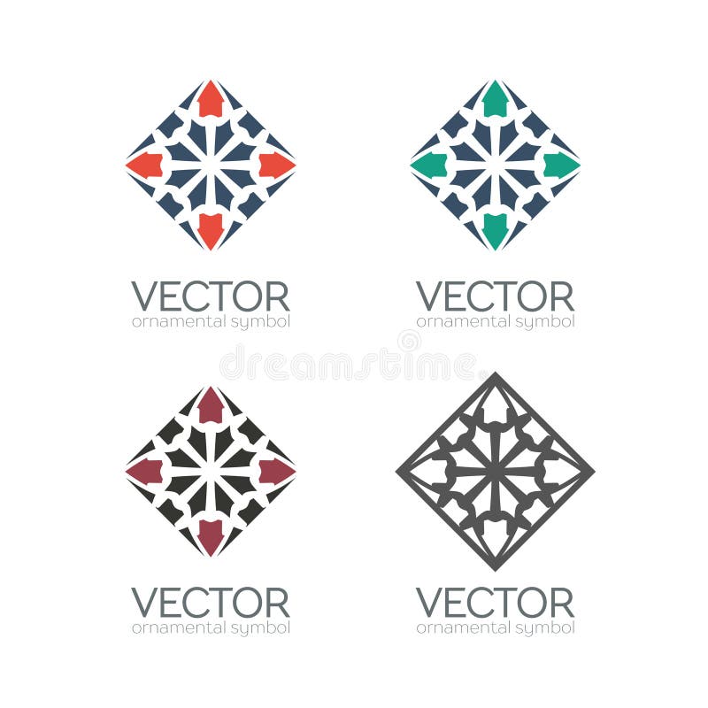 Wektorowi geometryczni symbole ilustracji