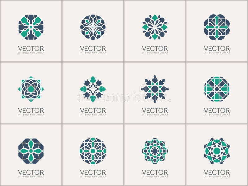 Wektorowi geometryczni symbole ilustracji