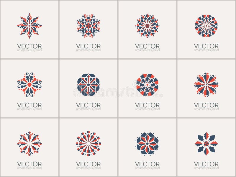 Wektorowi geometryczni symbole ilustracji