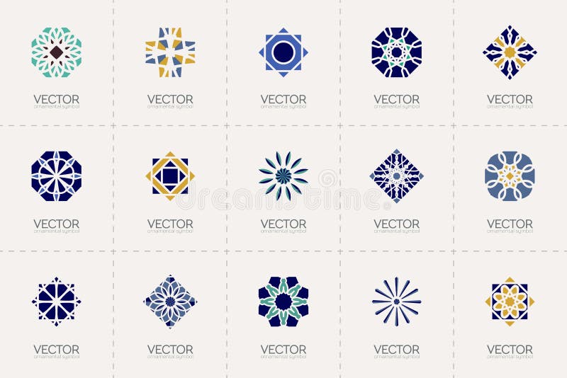 Wektorowi geometryczni symbole ilustracji