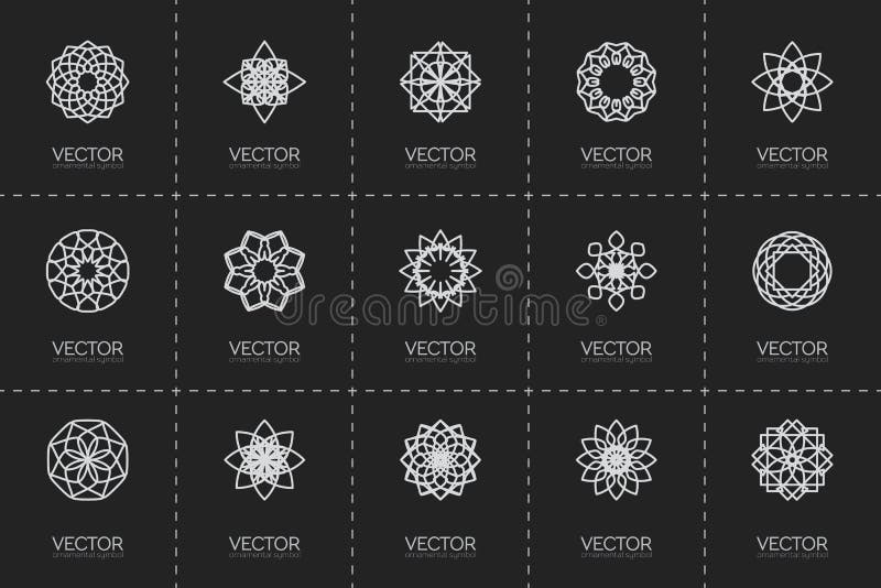 Wektorowi geometryczni symbole royalty ilustracja
