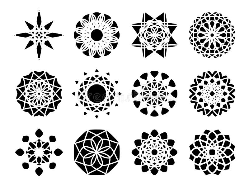 Wektorowi geometryczni symbole ilustracja wektor