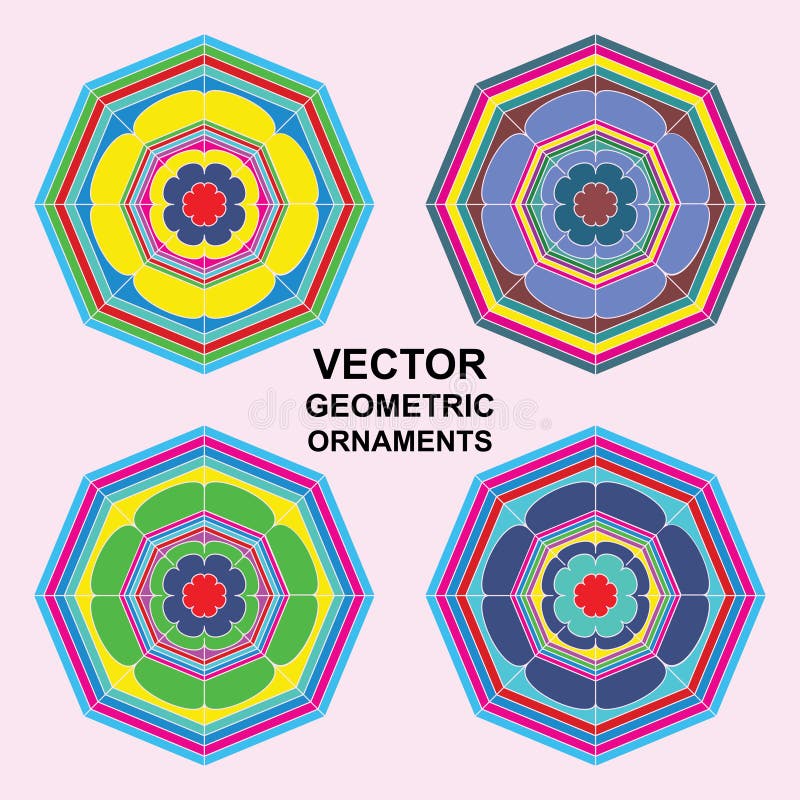 Wektorowi ornamentacyjni symbole ilustracja wektor
