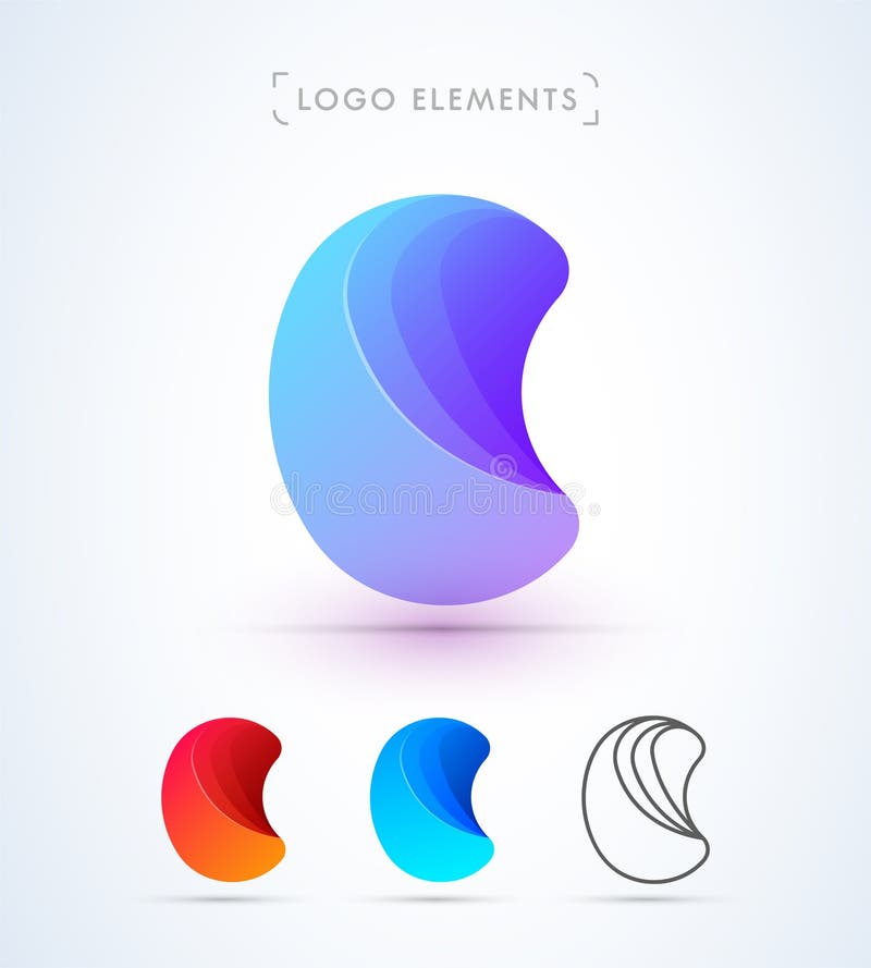 Wektorowy abstrakta listu C logo ilustracji