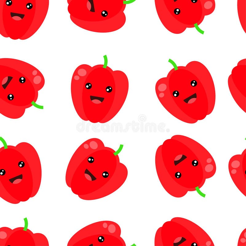 Wektorowy bezszwowy wzór z czerwoną papryką Bezszwowa czerwona papryki tła wektoru ilustracja royalty ilustracja Wektorowy bezszwowy wzór z czerwoną papryką Bezszwowa czerwona papryki tła wektoru ilustracja royalty ilustracja