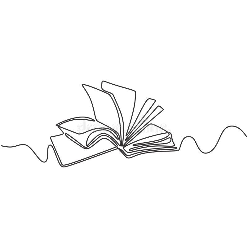 Wektorowy ciągły rysunek linii Idea idei edukacyjnej minimalistyczny projekt ilustracja wektor