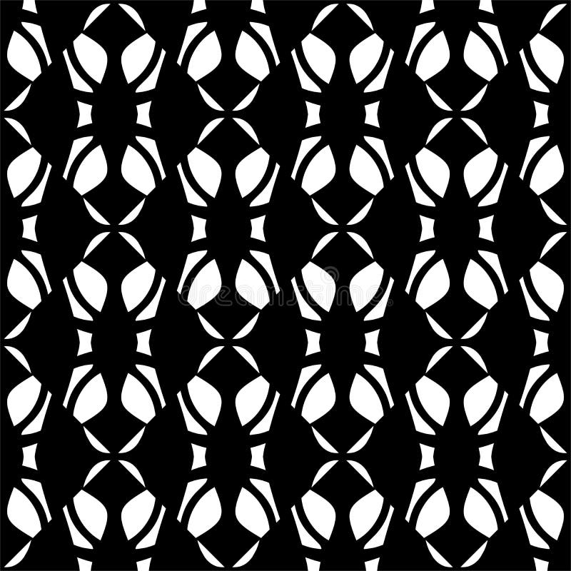 Wektorowy Czarny i biały bezszwowy abstrakcjonistyczny geometryczny i stylowy kształta wzór swobodnie royalty ilustracja Wektorowy Czarny i biały bezszwowy abstrakcjonistyczny geometryczny i stylowy kształta wzór swobodnie royalty ilustracja