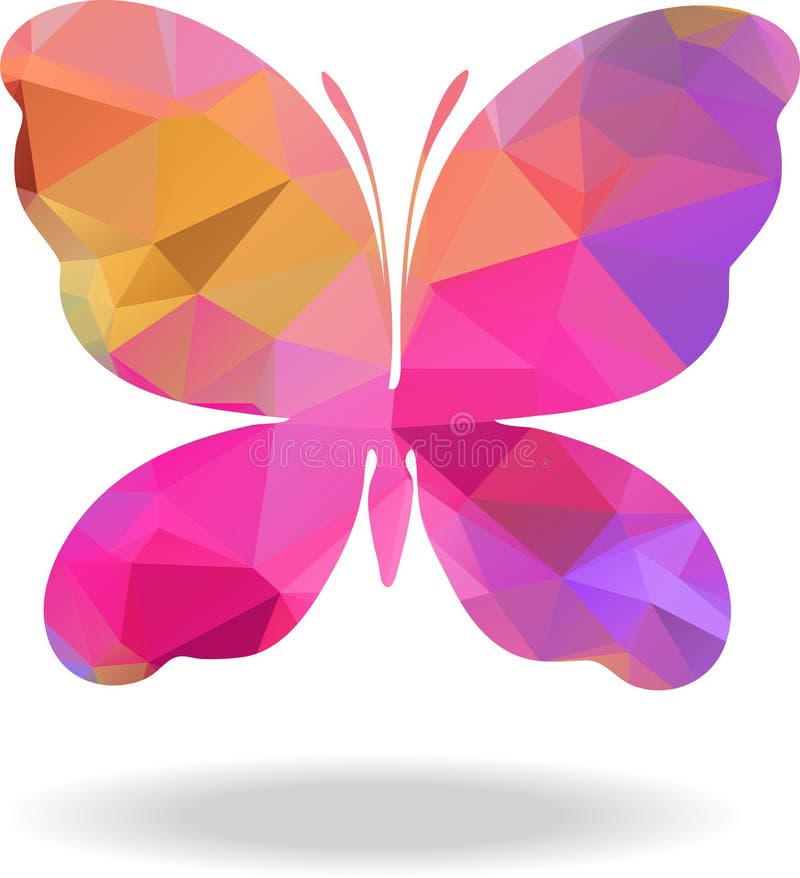 Wektorowy Geometryczny mozaika motyl ilustracja wektor Wektorowy Geometryczny mozaika motyl ilustracja wektor