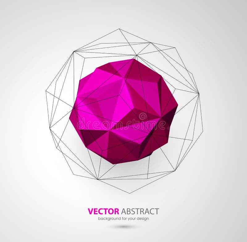 Wektorowy geometryczny tło z trójbokami royalty ilustracja Wektorowy geometryczny tło z trójbokami royalty ilustracja