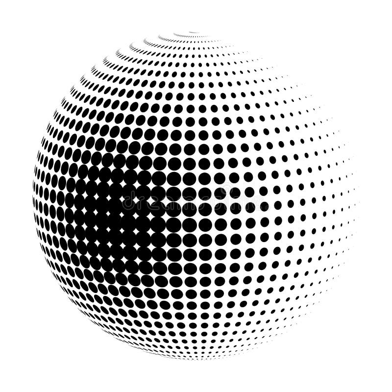 Wektorowy halftone sfery logo ilustracja wektor Wektorowy halftone sfery logo ilustracja wektor