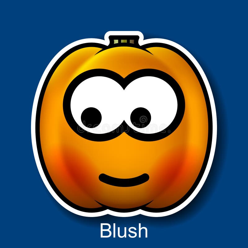 Wektorowy Halloweenowy Smiley rumieniec ilustracja wektor Wektorowy Halloweenowy Smiley rumieniec ilustracja wektor