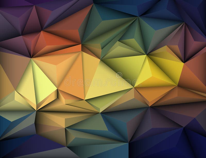 Wektorowy ilustracyjny abstrakt 3D Geometryczny, Poligonalny, trójboka wzór ilustracja wektor