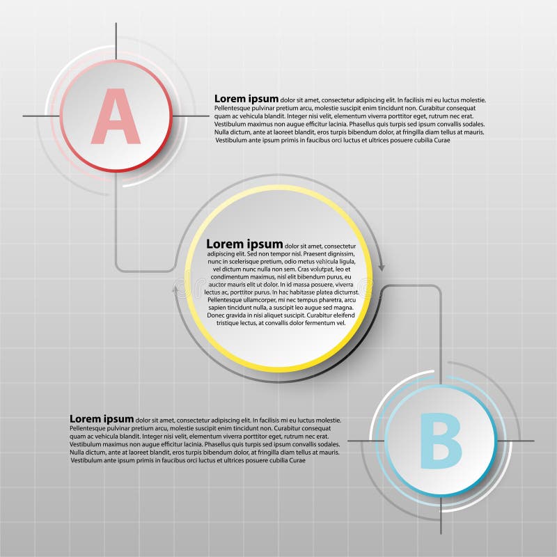 Wektorowy infographics projekta szablon z 3D okręgu papieru znakiem dla zadowolonego biznesowego infographic pojęcie graficznego ilustracji Wektorowy infographics projekta szablon z 3D okręgu papieru znakiem dla zadowolonego biznesowego infographic pojęcie graficznego ilustracji