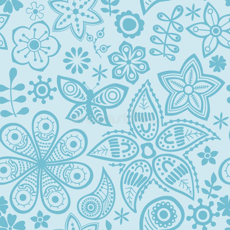Wektorowy kwiatu wzór Czarny i biały bezszwowa botaniczna tekstura ilustracji Wektorowy kwiatu wzór Czarny i biały bezszwowa botaniczna tekstura ilustracji