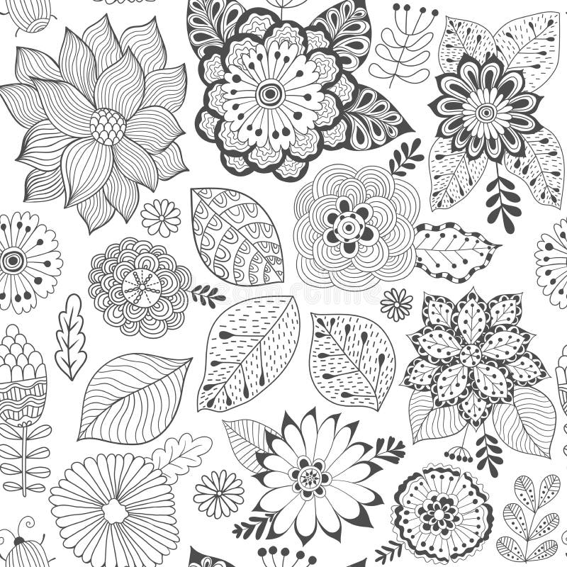 Wektorowy kwiatu wzór Kolorowa bezszwowa botaniczna tekstura, wyszczególniać kwiat ilustracje Wszystkie elementy no cropped royalty ilustracja Wektorowy kwiatu wzór Kolorowa bezszwowa botaniczna tekstura, wyszczególniać kwiat ilustracje Wszystkie elementy no cropped royalty ilustracja