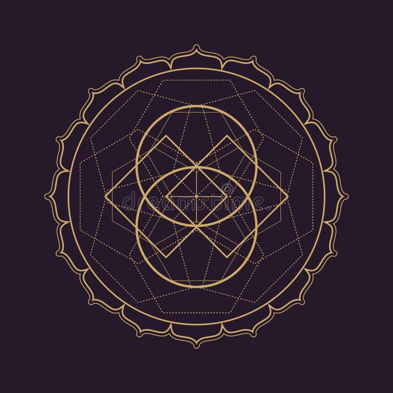 wektorowy mandala geometrii święta ilustracja