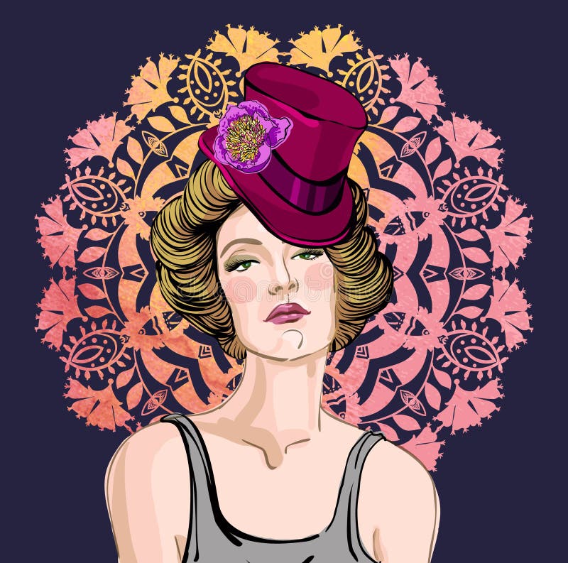 Wektorowy portret piękna blond kobieta ilustracja wektor Wektorowy portret piękna blond kobieta ilustracja wektor