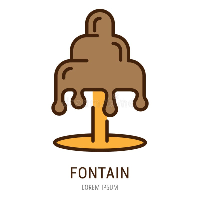 Wektorowy Prosty loga szablon Fontan royalty ilustracja Wektorowy Prosty loga szablon Fontan royalty ilustracja