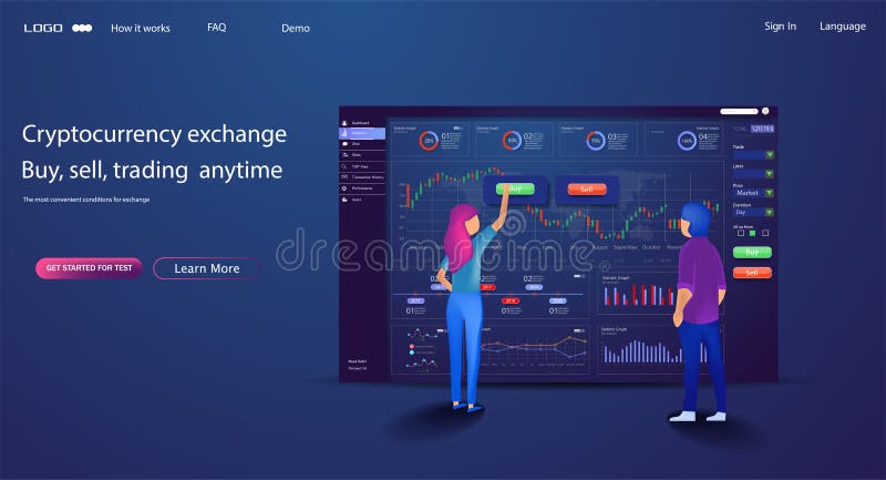 Wektorowy strona internetowa handlu projekta szablonu finanse przypala ilustracja wektor Wektorowy strona internetowa handlu projekta szablonu finanse przypala ilustracja wektor