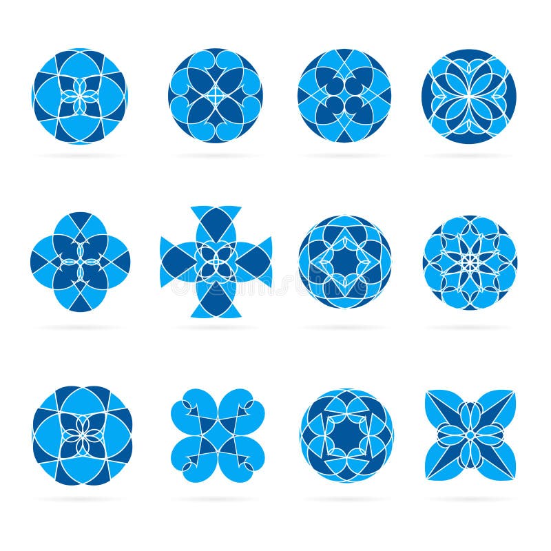 Wektorowy ustawiający geometryczni kształty royalty ilustracja