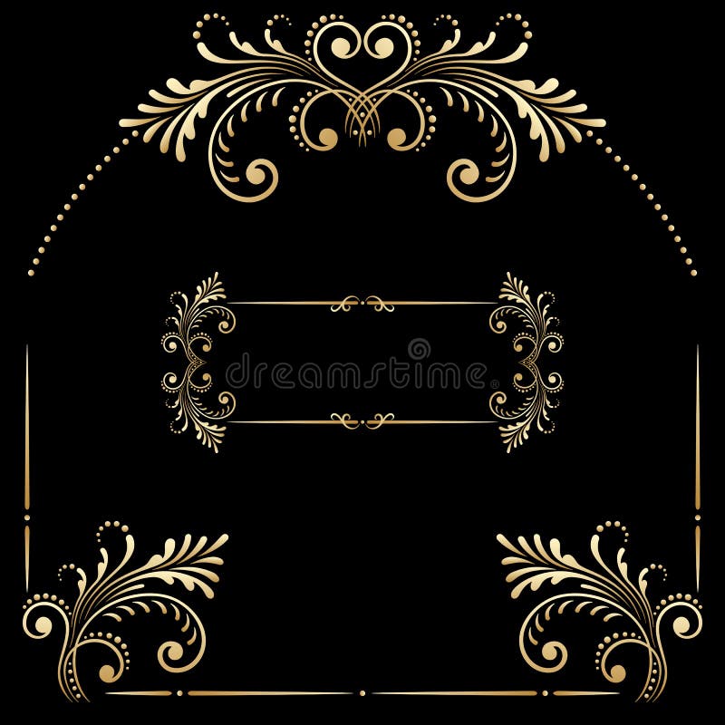 Vector set of borders, decorative elements for design, print, embroidery. Vector set of borders, decorative elements for design, print, embroidery.