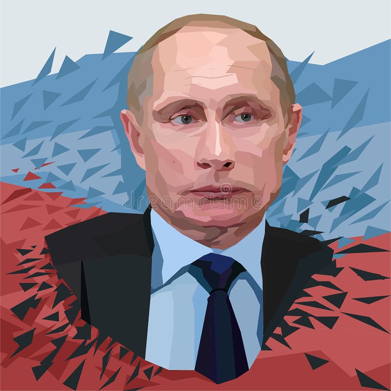 Wektorowy Vladimir Putin, prezydent Rosja portreta poligonalna ilustracja na białym tle ilustracja wektor Wektorowy Vladimir Putin, prezydent Rosja portreta poligonalna ilustracja na białym tle ilustracja wektor