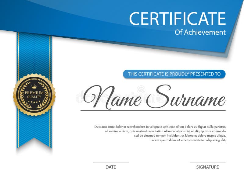Vector certificate template ,Certificate of Completion Template. Vector certificate template ,Certificate of Completion Template