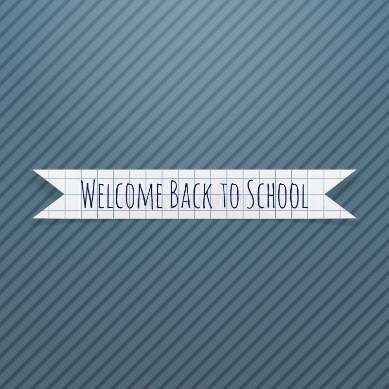 Welcome Back to School paper Badge vector illustration Welcome Back to School paper Badge vector illustration