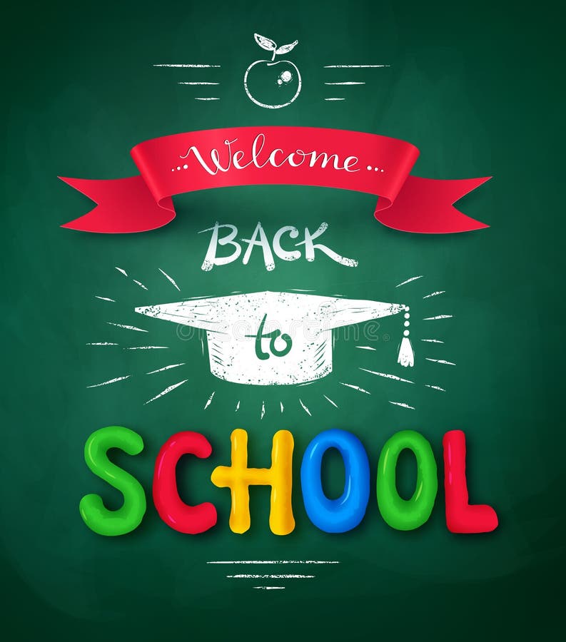 Back To School Poster Stock Vector Illustration of flag