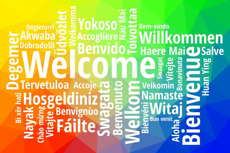 Bienvenido (Welcome in Spanish) word cloud - Stock Illustration  [72231059] - PIXTA